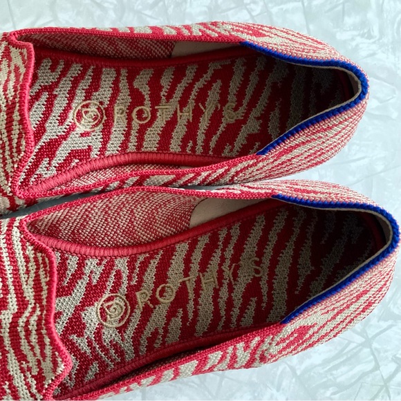Retired/HTF! Rothy’s Retired Red Zebra Loafers 9 - Picture 6 of 10
